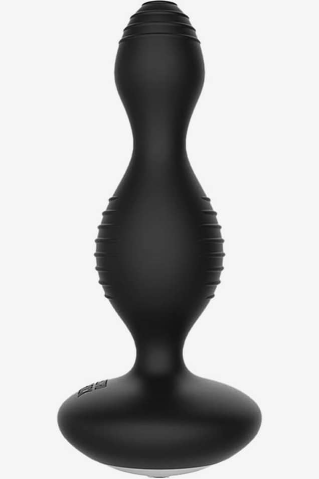 E Stimulation Vibrating Buttplug Black