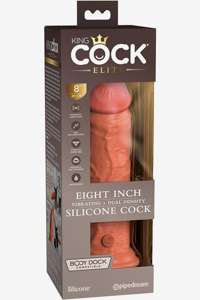 King Cock 20cm Vibrating Silicone Cock