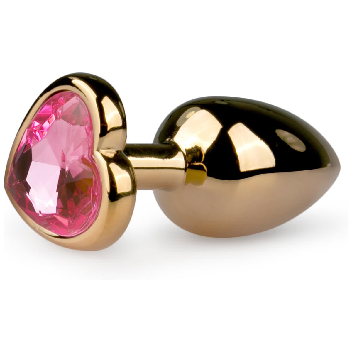 Metal Butt Plug No.3  Gold/Pink